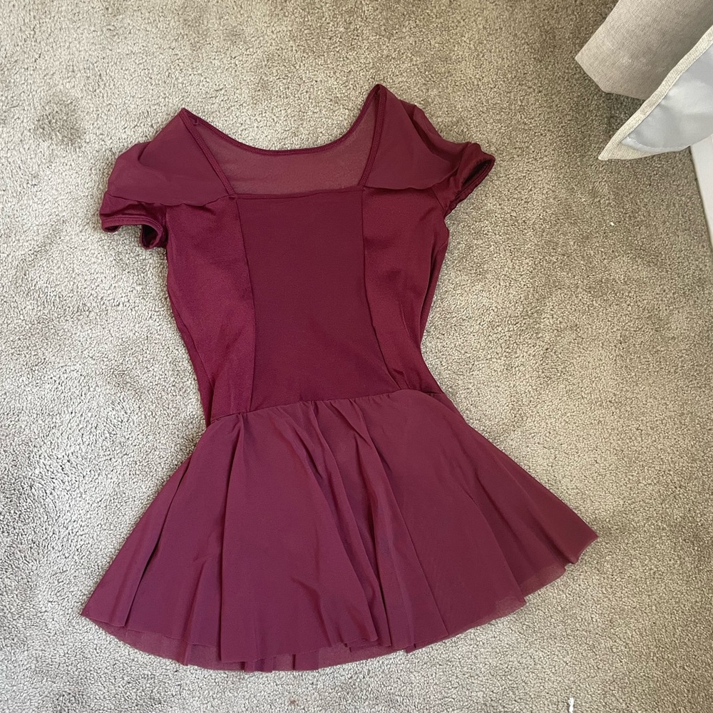 Burgundy dance costume